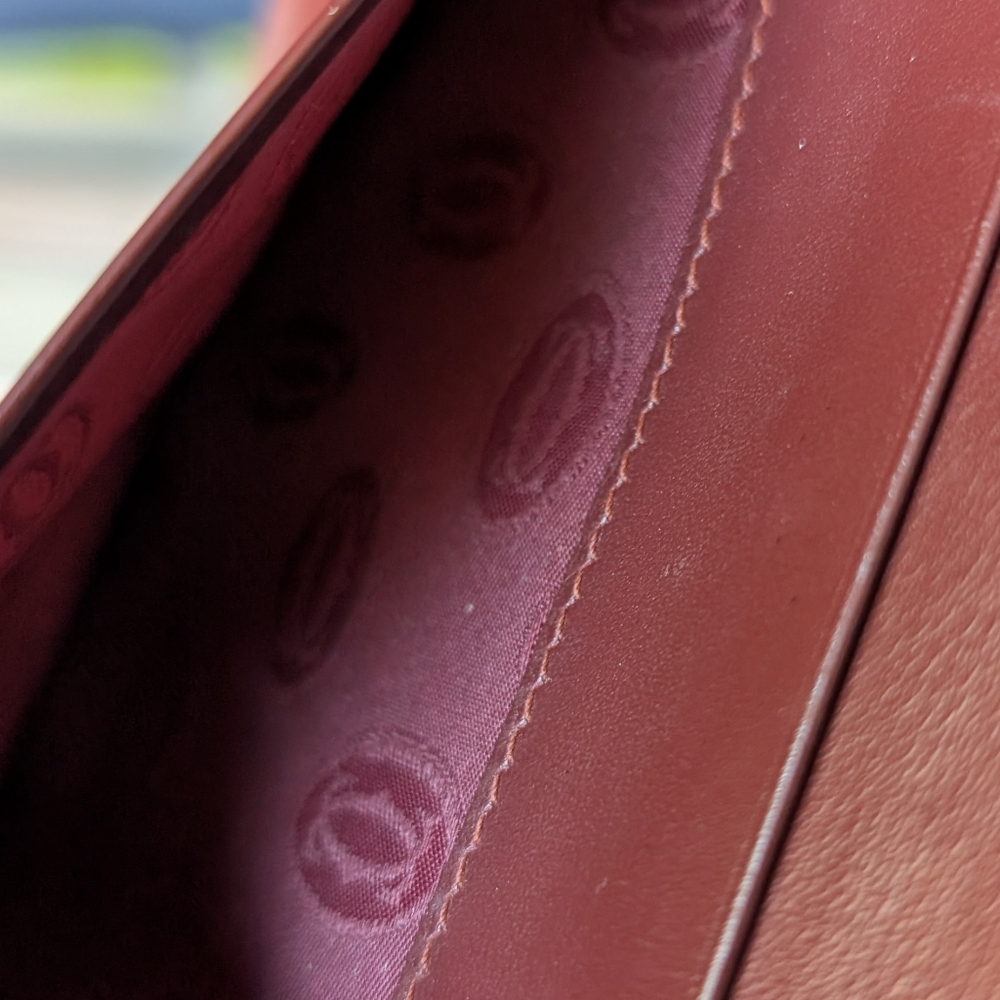 Cartier Burgundy Leather Wallet - Picture 6 of 6